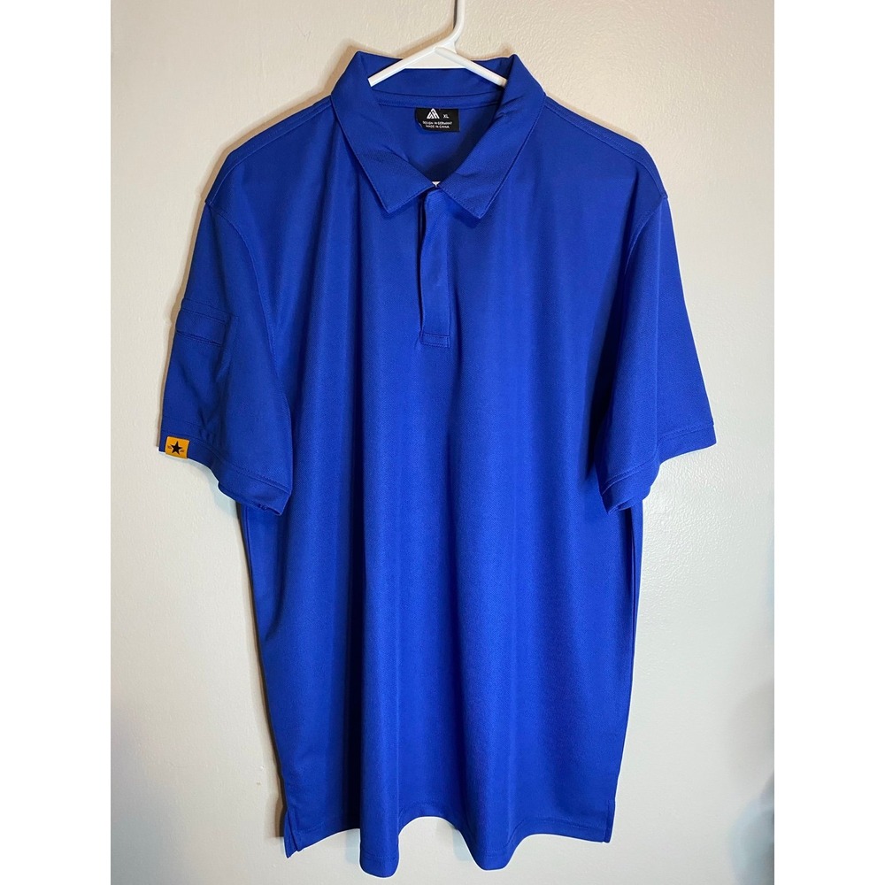 Zity Shirt Men XL Extra Large Cobalt Speed Run Moisture Temperature Control Polo